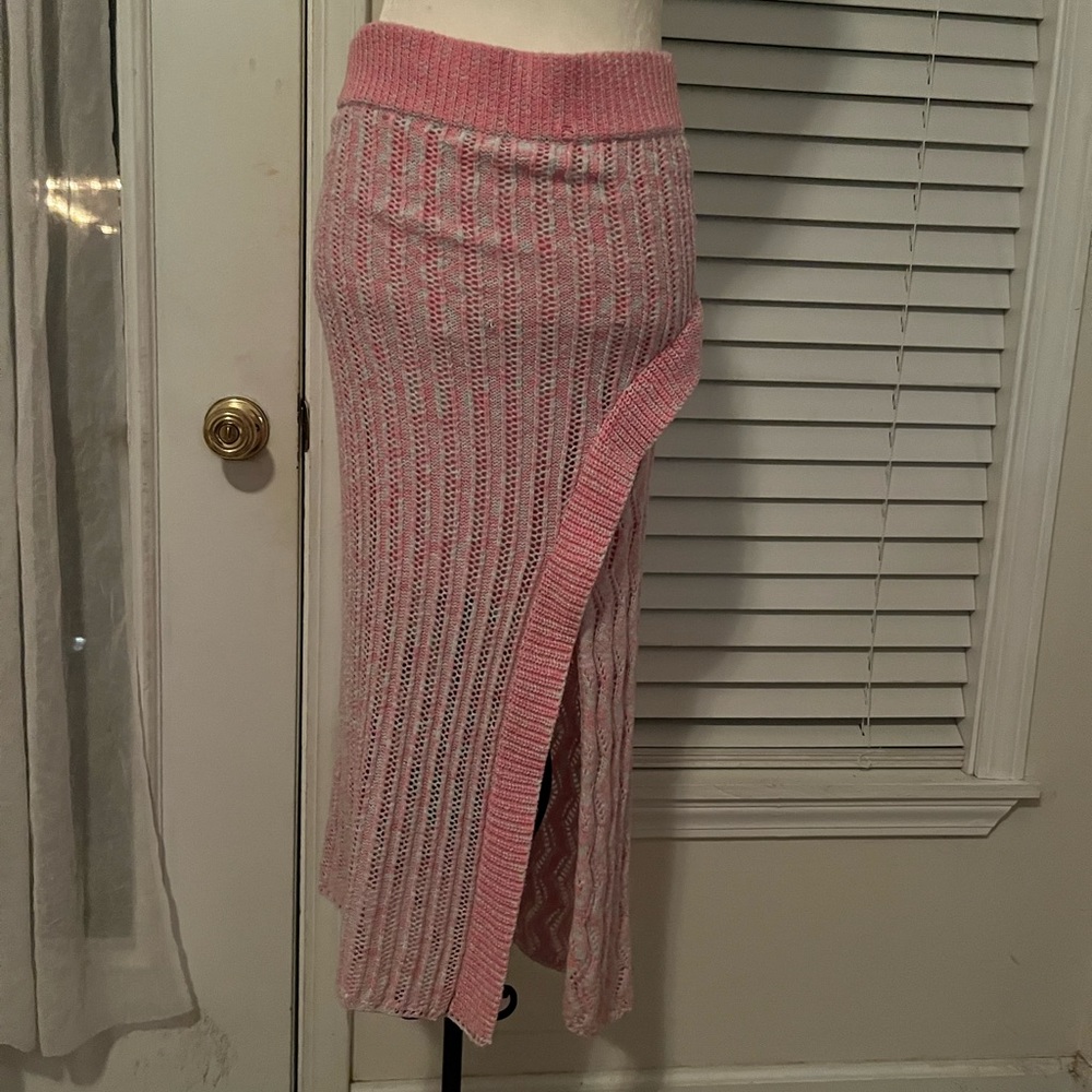 Loveshackfancy knitted Malibu pink skirt medium